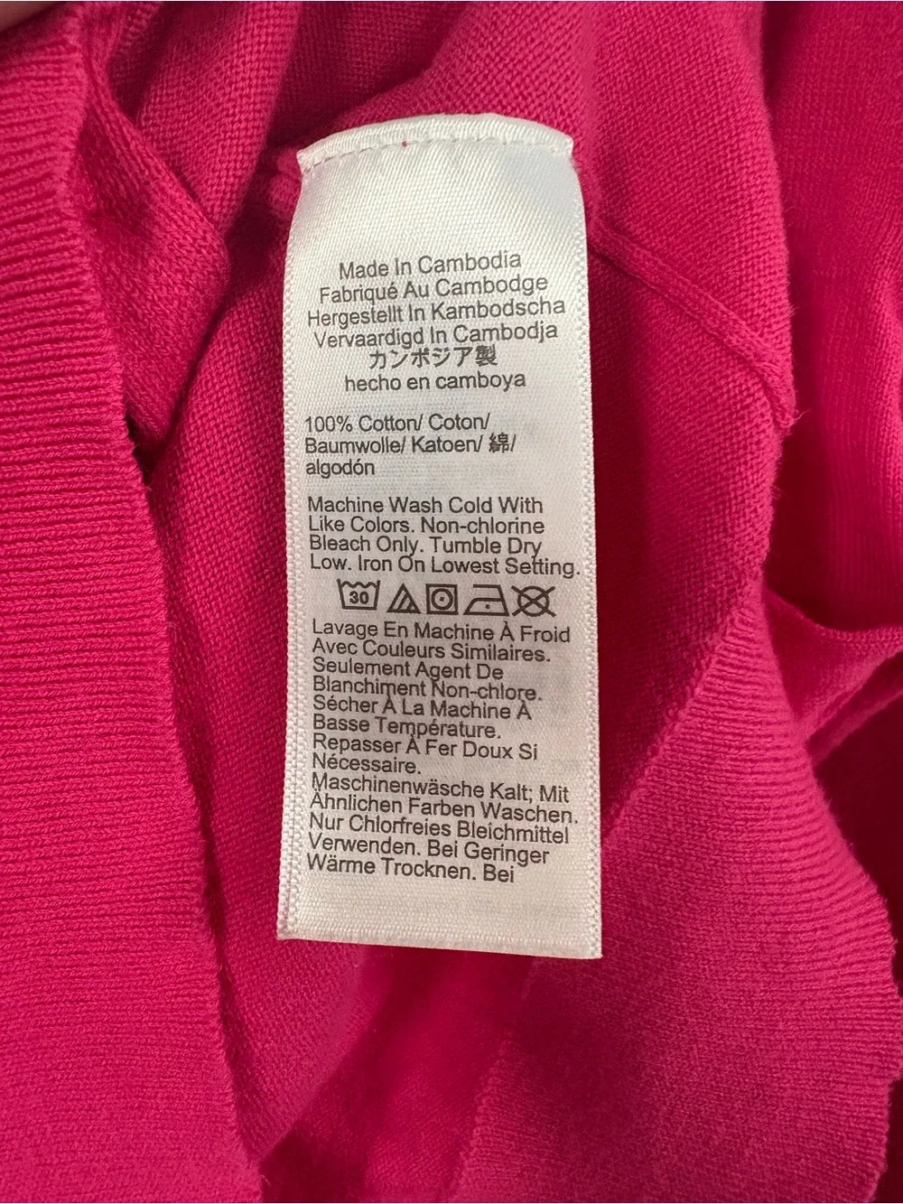 J. Crew Women's Pink Button-Up Crewneck Classic Cardigan Size Large